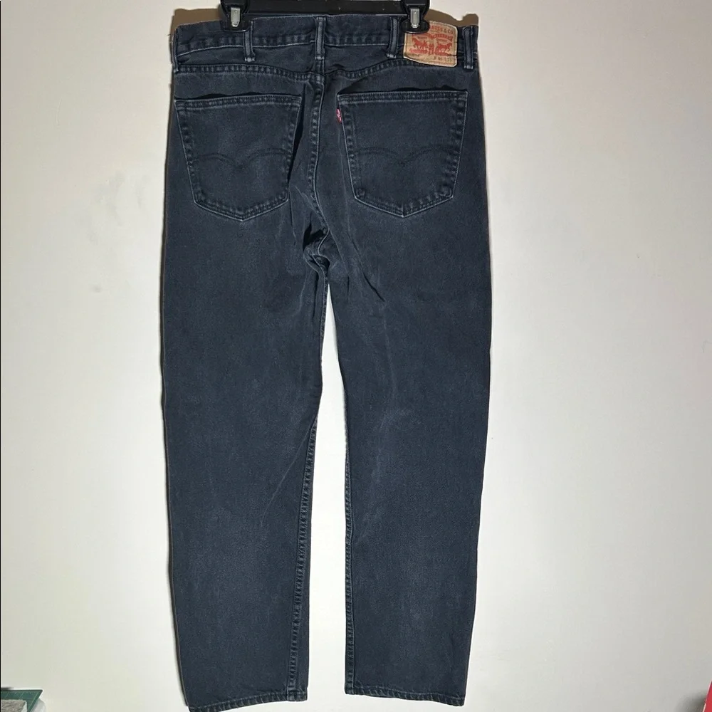 Levi's 505 Mens Regular Fit Straight Leg Jeans Faded Black Denim‎ W38 L34